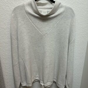 Varley Light Gray Cowl Neck Sweater
